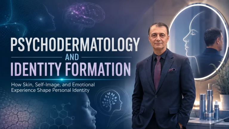 Cilt deneyimi ve kimlik oluşumu psikodermatoloji gündeminde. Bilal Semih Bozdemir ve cilt ve kimlik oluşumu konulu özel dosya görseli.